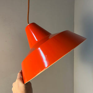 Industrielampe orangerot Metall