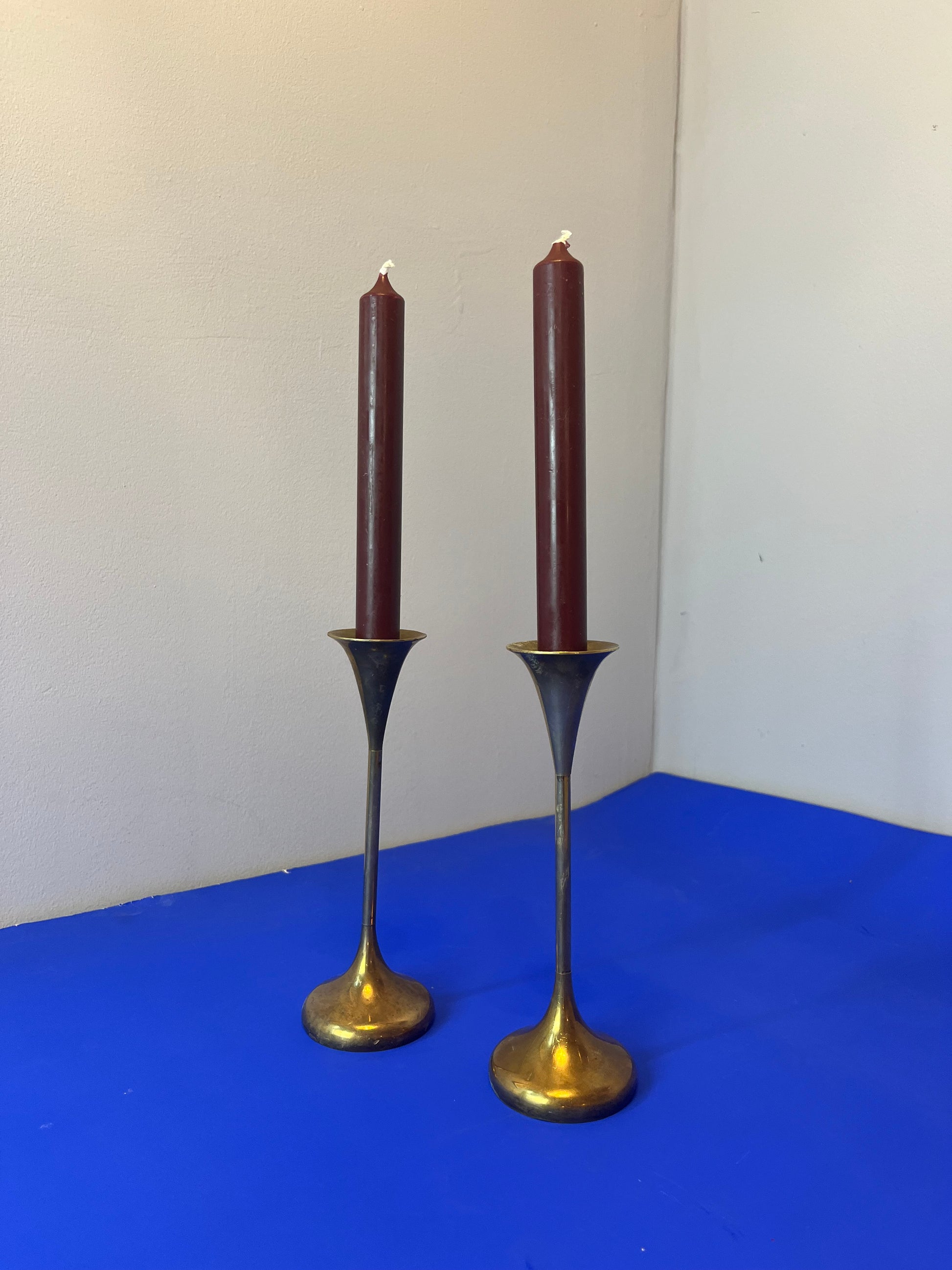 Set: 2x Kerzenständer Messing