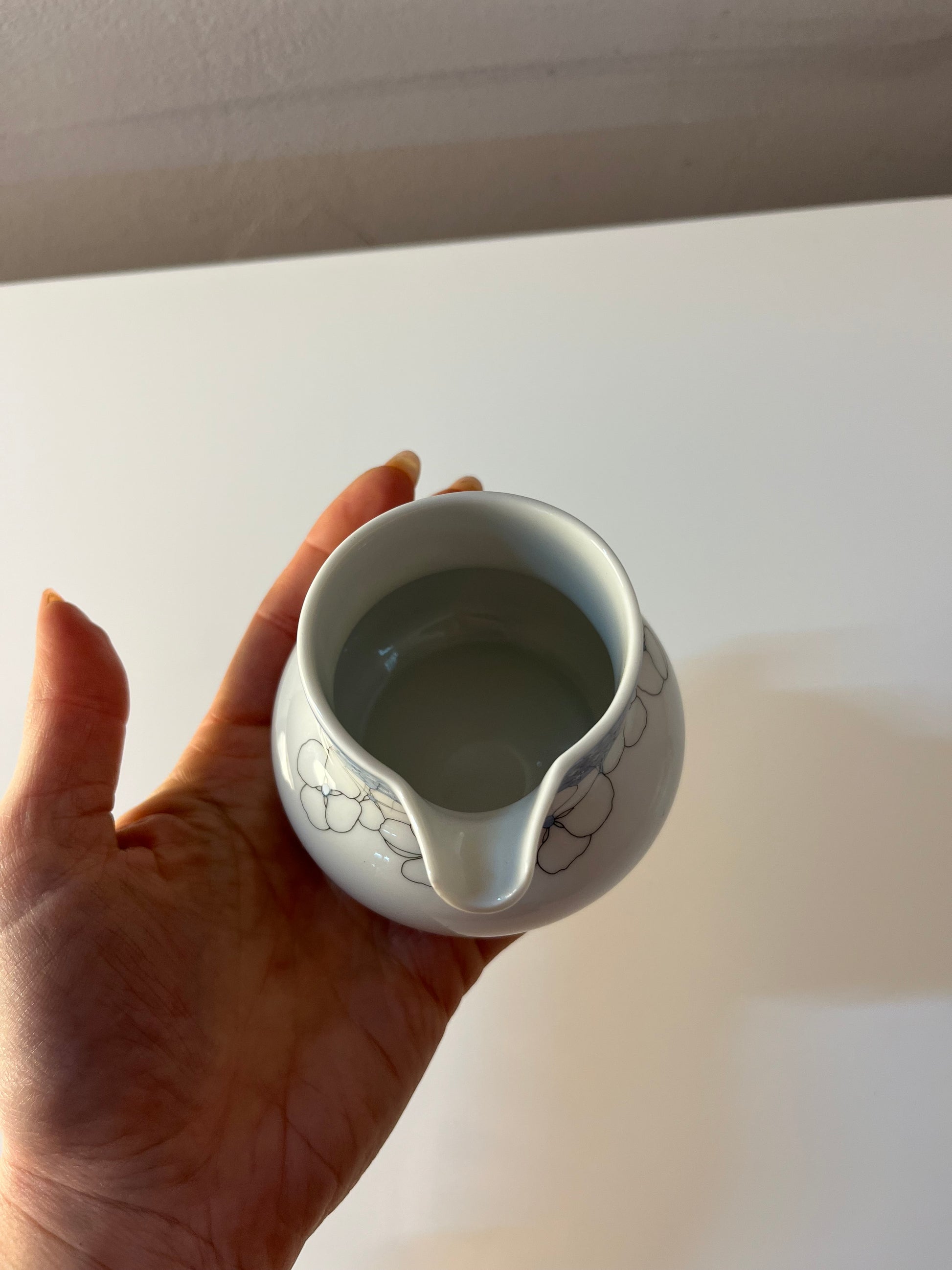 Set: Zucker & Milchkännchen Kiruna Garden weiß blau von Tapio Wirkkala für Thomas