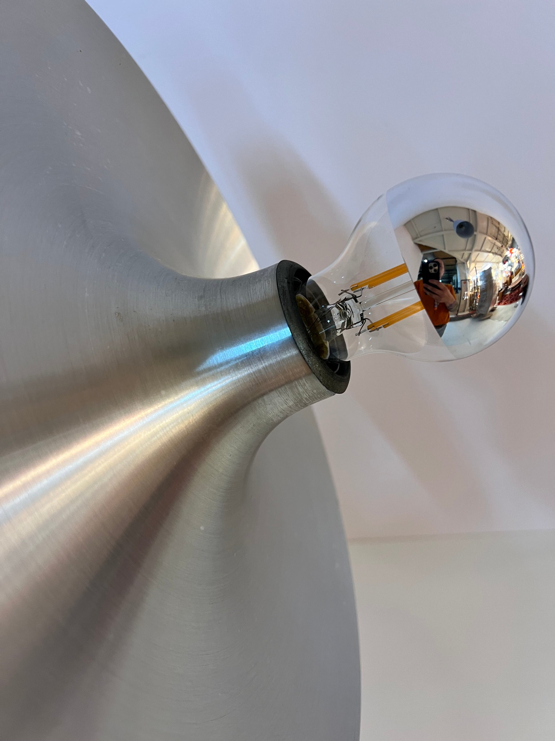 Wandlampe Diskus Aluminium gebürstet
