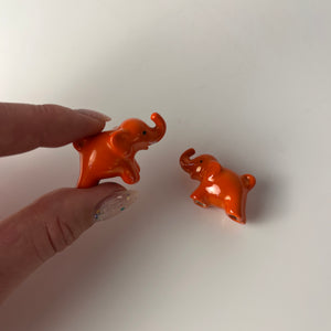 Set: 2x Mini Elefanten orange von Goebel