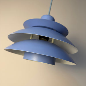 Lamellenlampe Typ 776 hellblau von Horn
