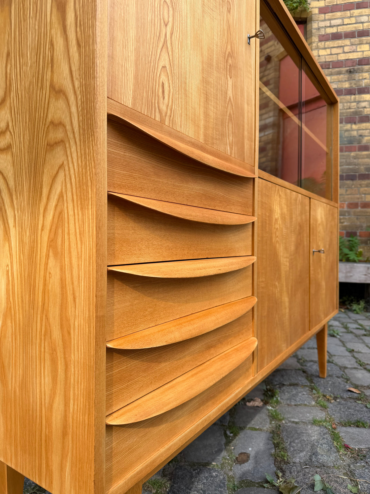 Highboard Typ 602/G Esche von Franz Ehrlich für Hellerau