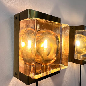 Wandlampe Maritim Typ 15806 Glas Messing von Vitrika