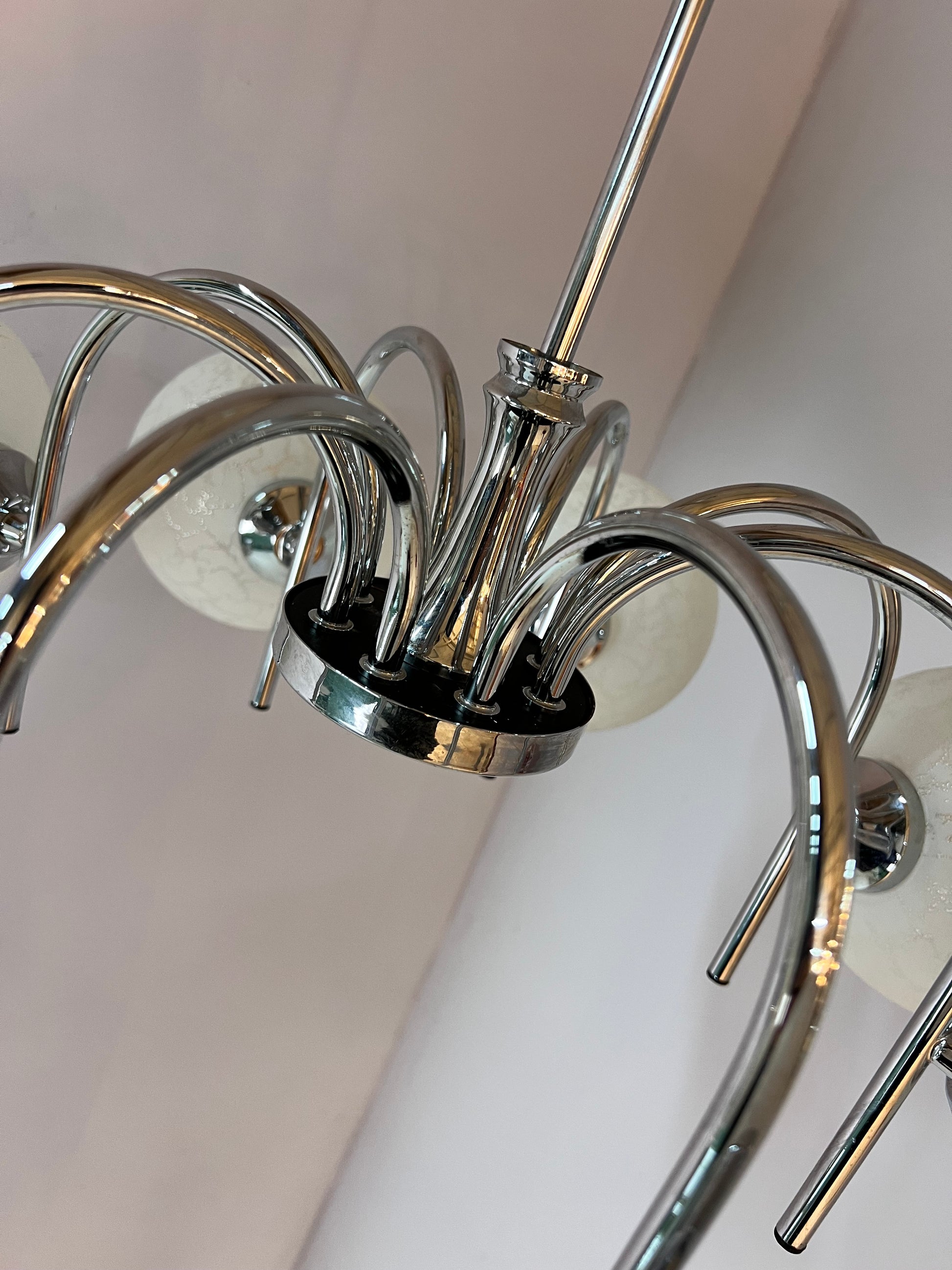 Kronleuchter mit 8 Kugeln von Richard Essig für Hustadt