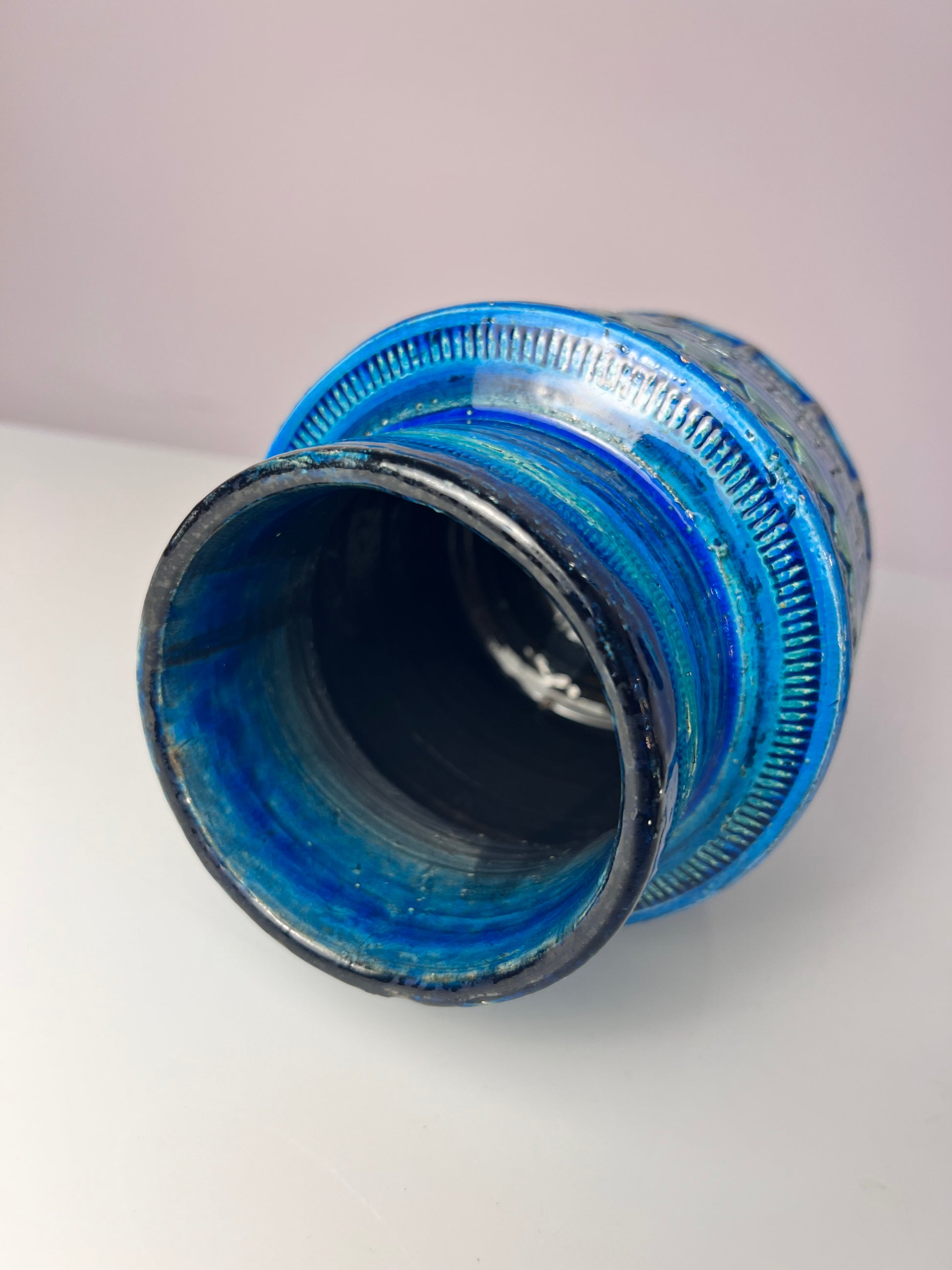 Vase Serie Rimini Blu von Aldo Londi für Bitossi