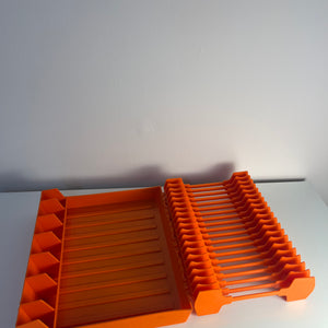 Aufklappbarer Geschirrabtropfer orange von Rhenanit