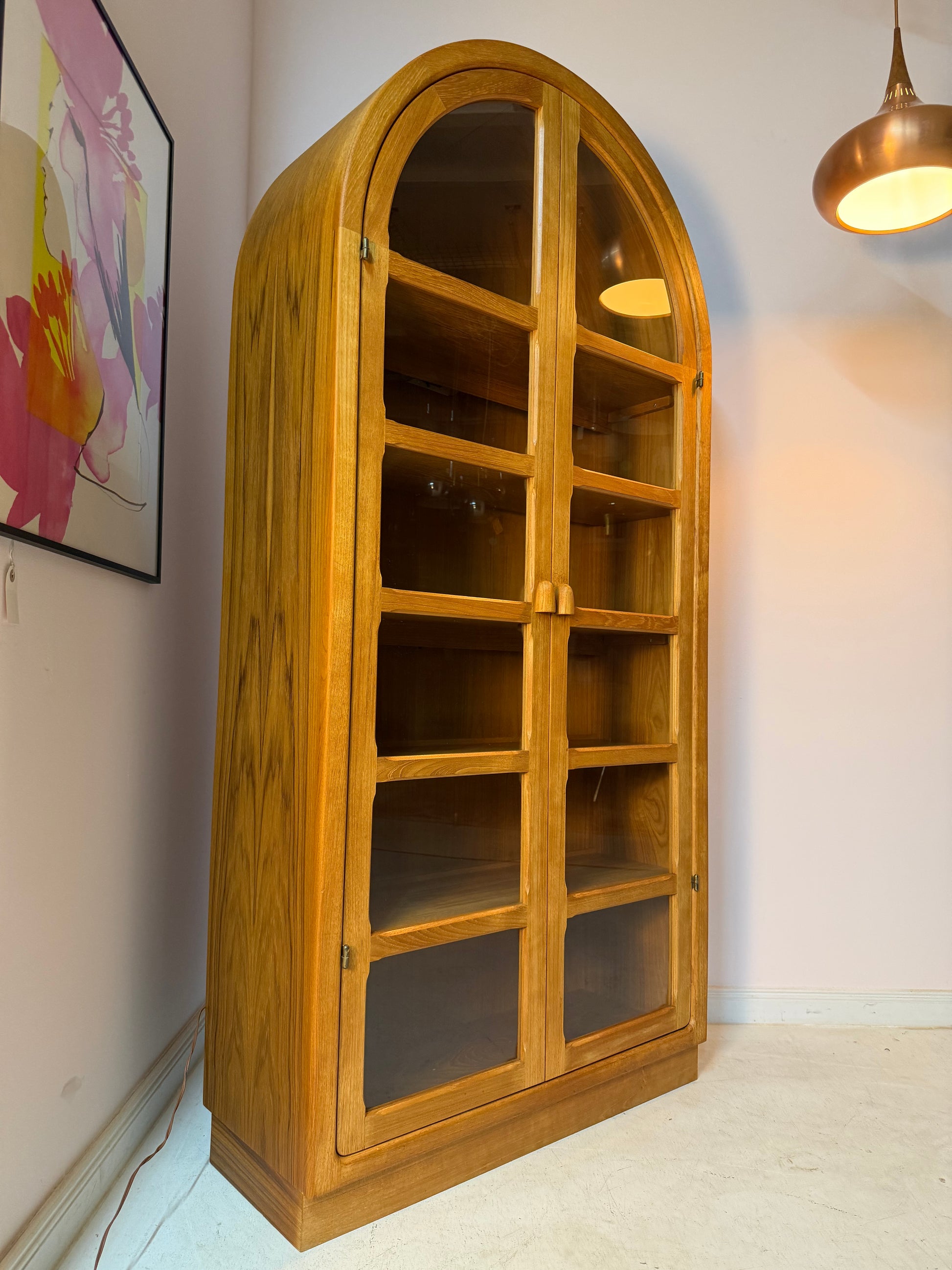 Rundbogen Vitrine Teak von Dyrlund