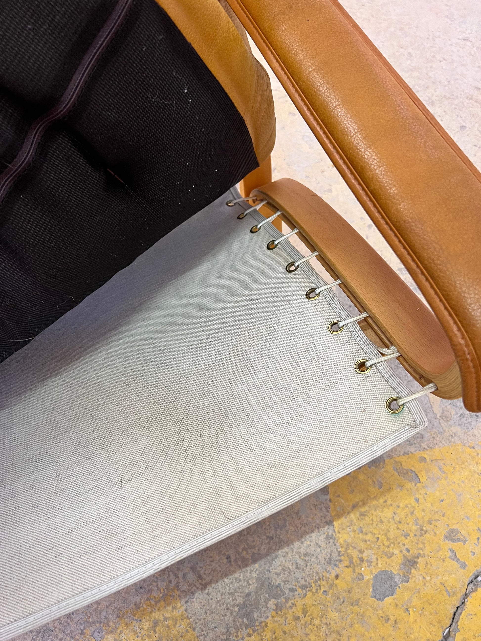 Sessel Siesta Echtleder von Ingmar Relling für Westnofa