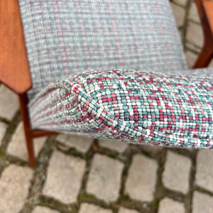 Ruster Lounge Chair neu gepolstert von Yngve Ekström für Swedese