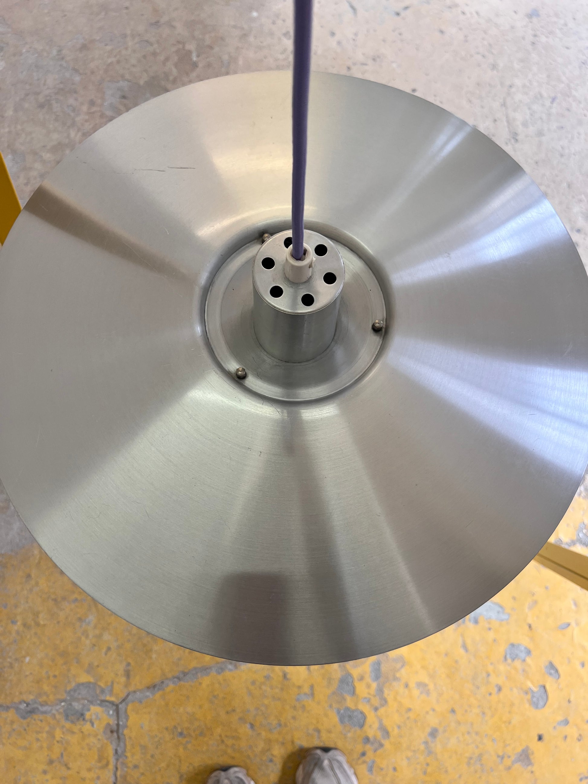 Lamellenlampe lila silber aus Dänemark