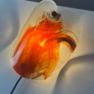 Wandlampe rotbraun Glas von Per Lütken für Holmegaard