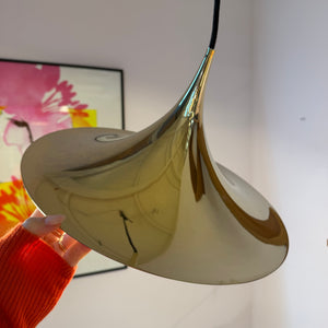 Trompetenlampe gold spiegelnd von Claus Bonderup & Torsten Thorup für Fog & Mørup