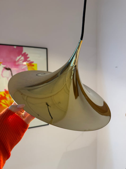 Trompetenlampe gold spiegelnd von Claus Bonderup & Torsten Thorup für Fog & Mørup