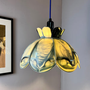 Hängelampe marmorierte Blume Kunststoff aus Dänemark