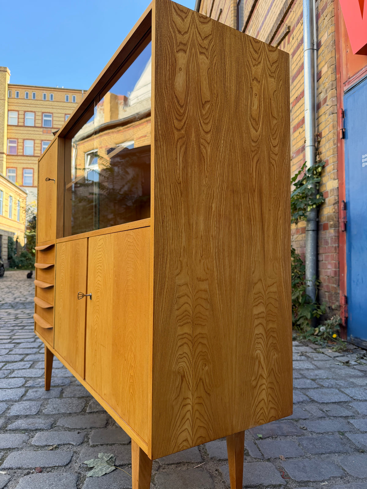 Highboard Typ 602/G Esche von Franz Ehrlich für Hellerau