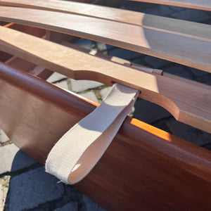 Gästebett Massivholz Teak 100x200 mit Matratze