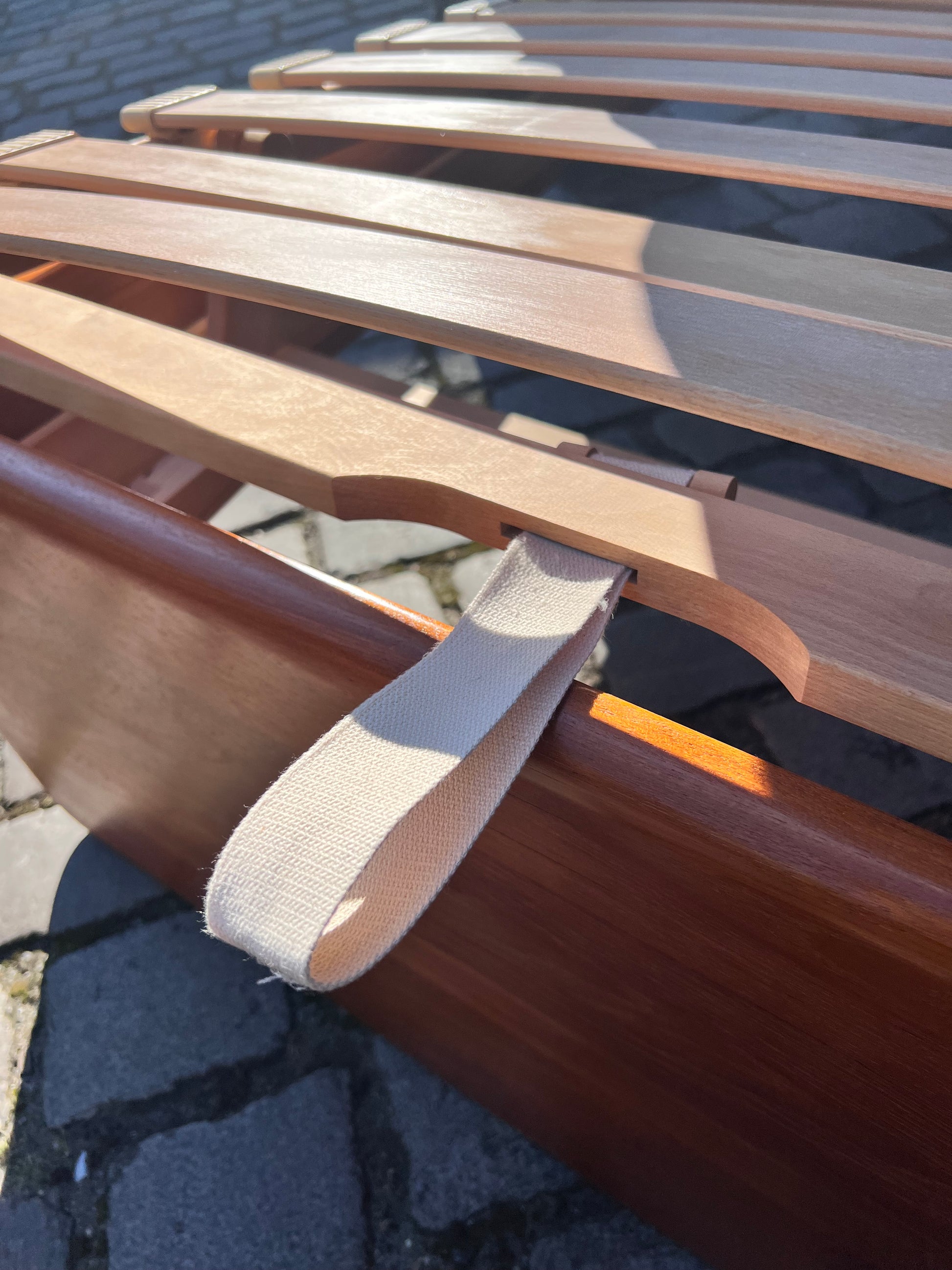 Gästebett Massivholz Teak 100x200 mit Matratze