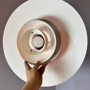 Lamellenlampe neu lackiert orange rot aus Dänemark