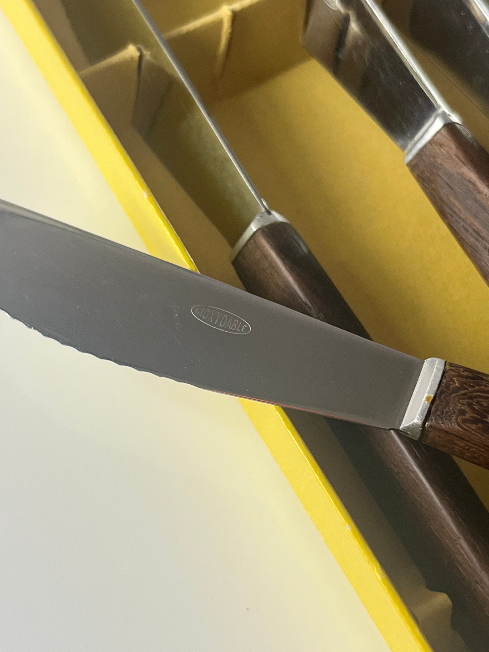 Set: 6x Buttermesser Teak in Box