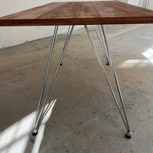 Esstisch / Schreibtisch Teak mit neuem Chromgestell von O. D. Møbler