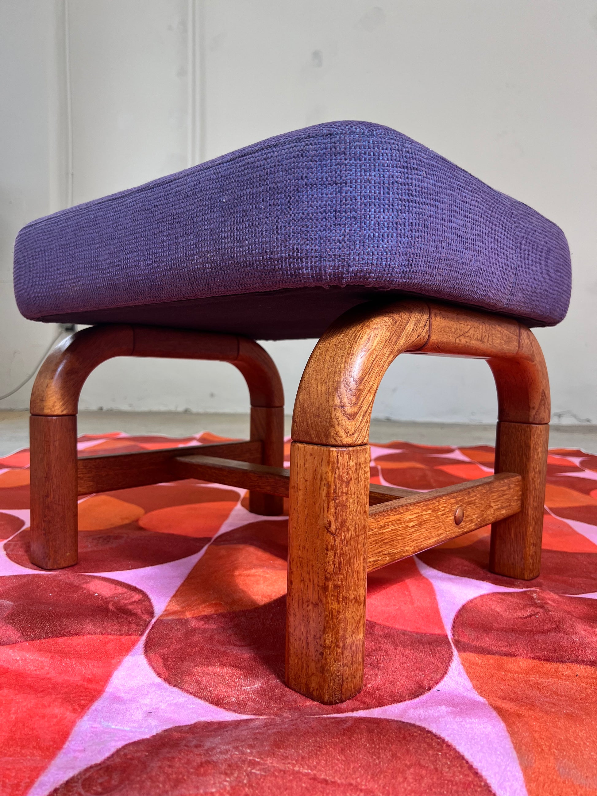 Hocker lila Teak von Preben Schou