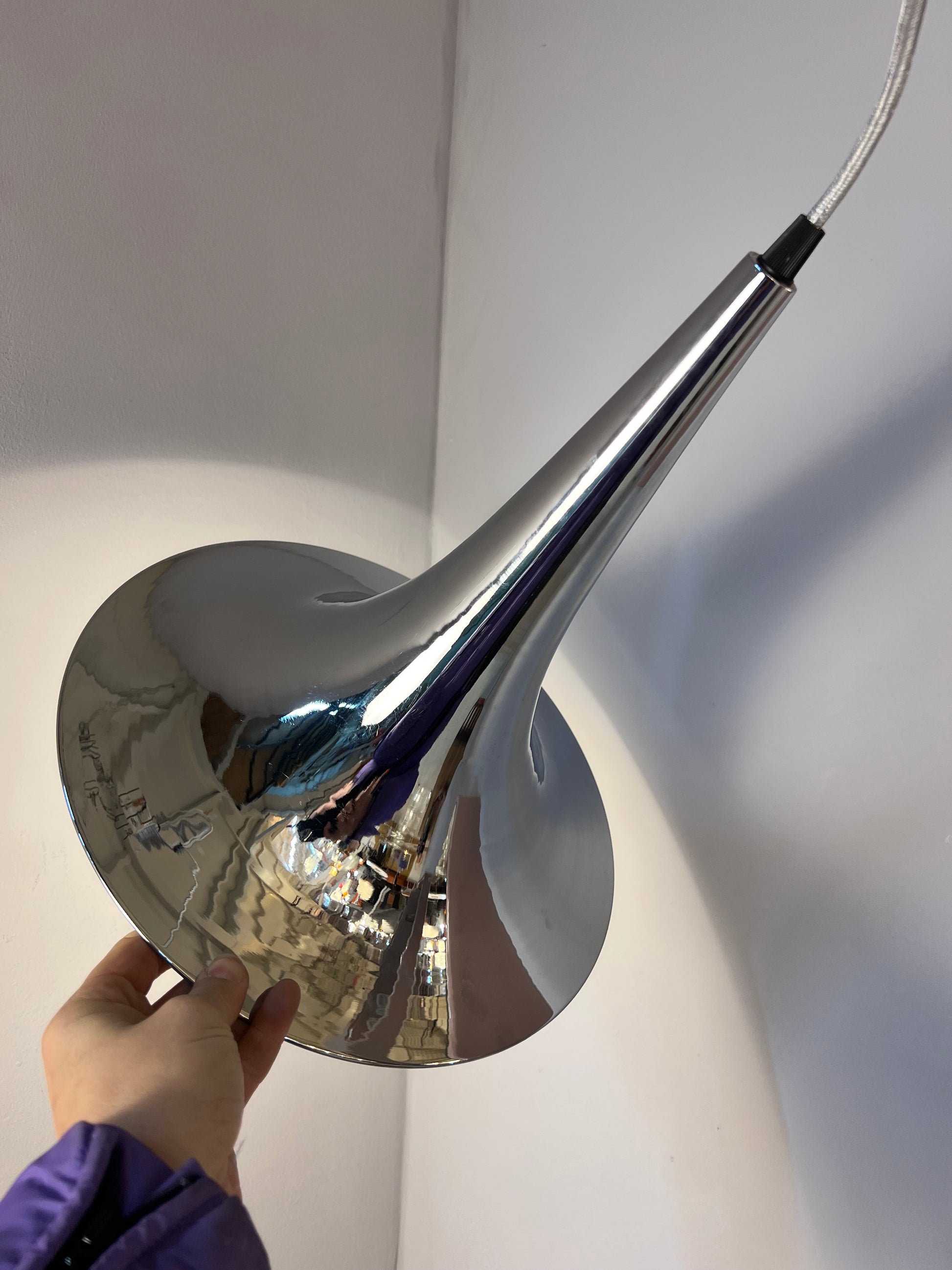 Trichterlampe Chrom Halo Tech Design