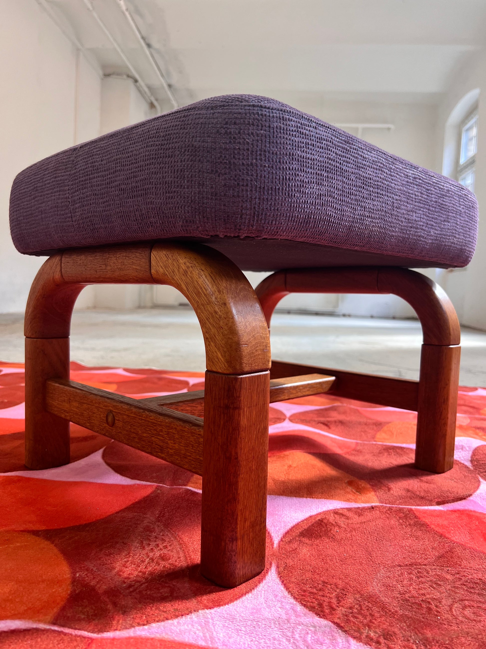 Hocker lila Teak von Preben Schou