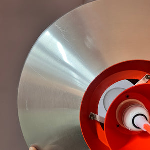 Lamellenlampe Søvaern silber orange von Carl Thore für Granhaga