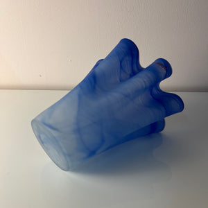 Vase Fazoletto blau Glas von Aida
