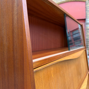 Schrank mit Klappfächern & Vitrine von VEB Möbelindustrie Halle