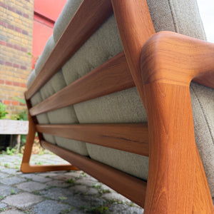 3-Sitzer Sofa Teak Wolle von Holstebro Møbelfabrik