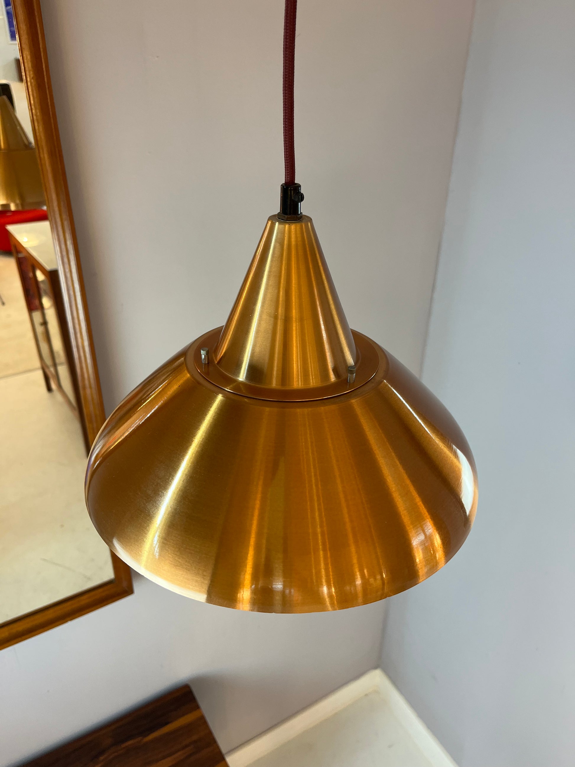 Hängelampe orange Kupfer