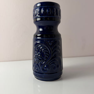 Vase 122-24 blau von VEB Gräfenroda