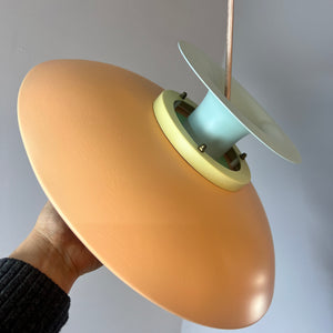 Lamellenlampe neu lackiert pastell-candy