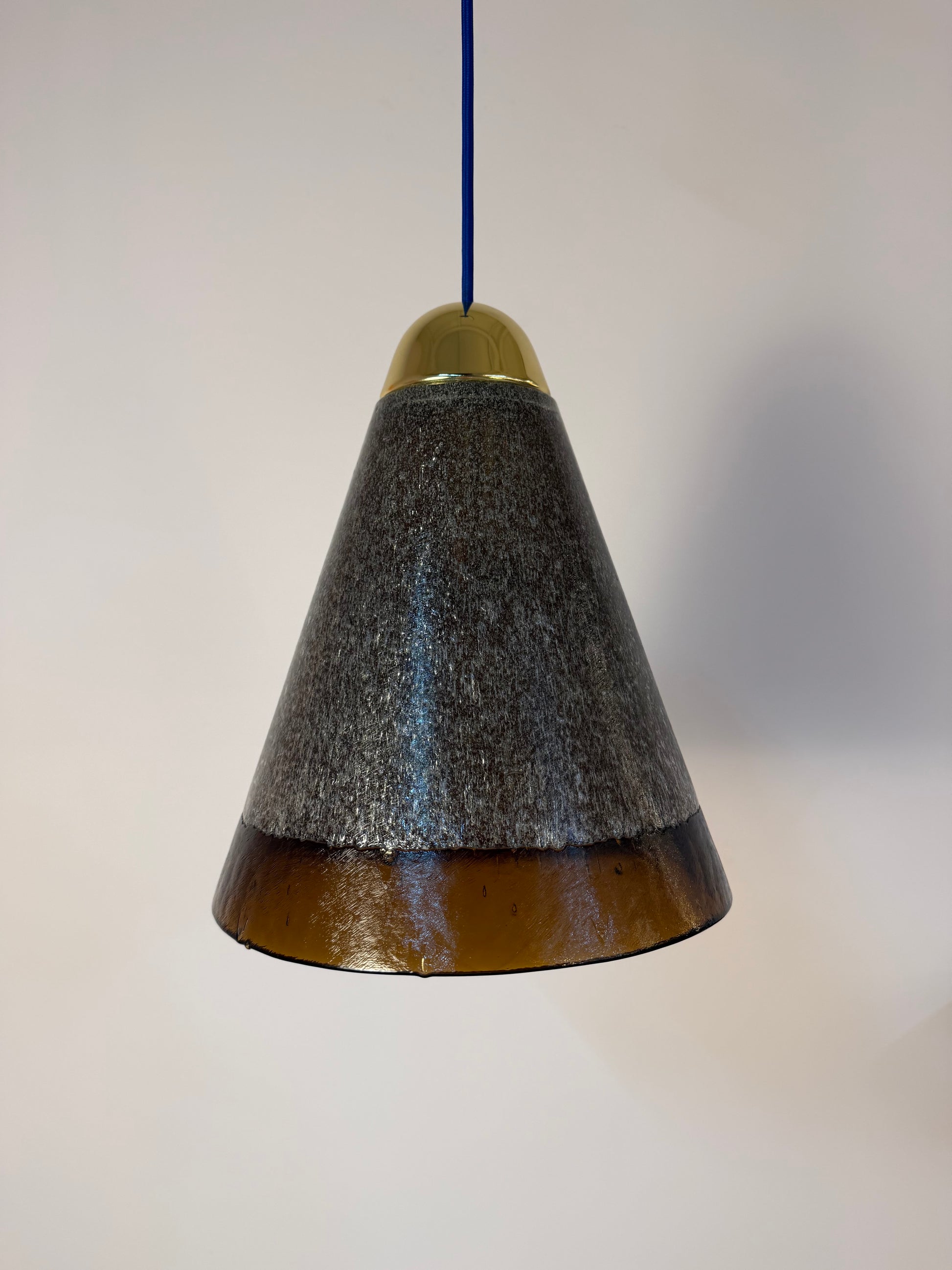 Hängelampe braun Glas von Peill & Putzler