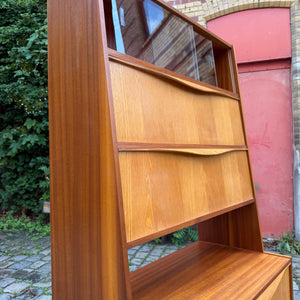 Schrank mit Klappfächern & Vitrine von VEB Möbelindustrie Halle