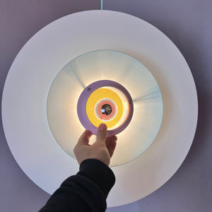 Lamellenlampe neu lackiert rosa mint