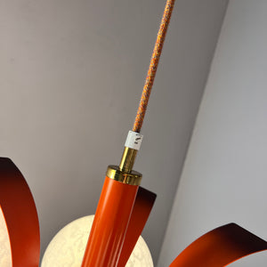 Kronleuchter weiß orange von Richard Essig