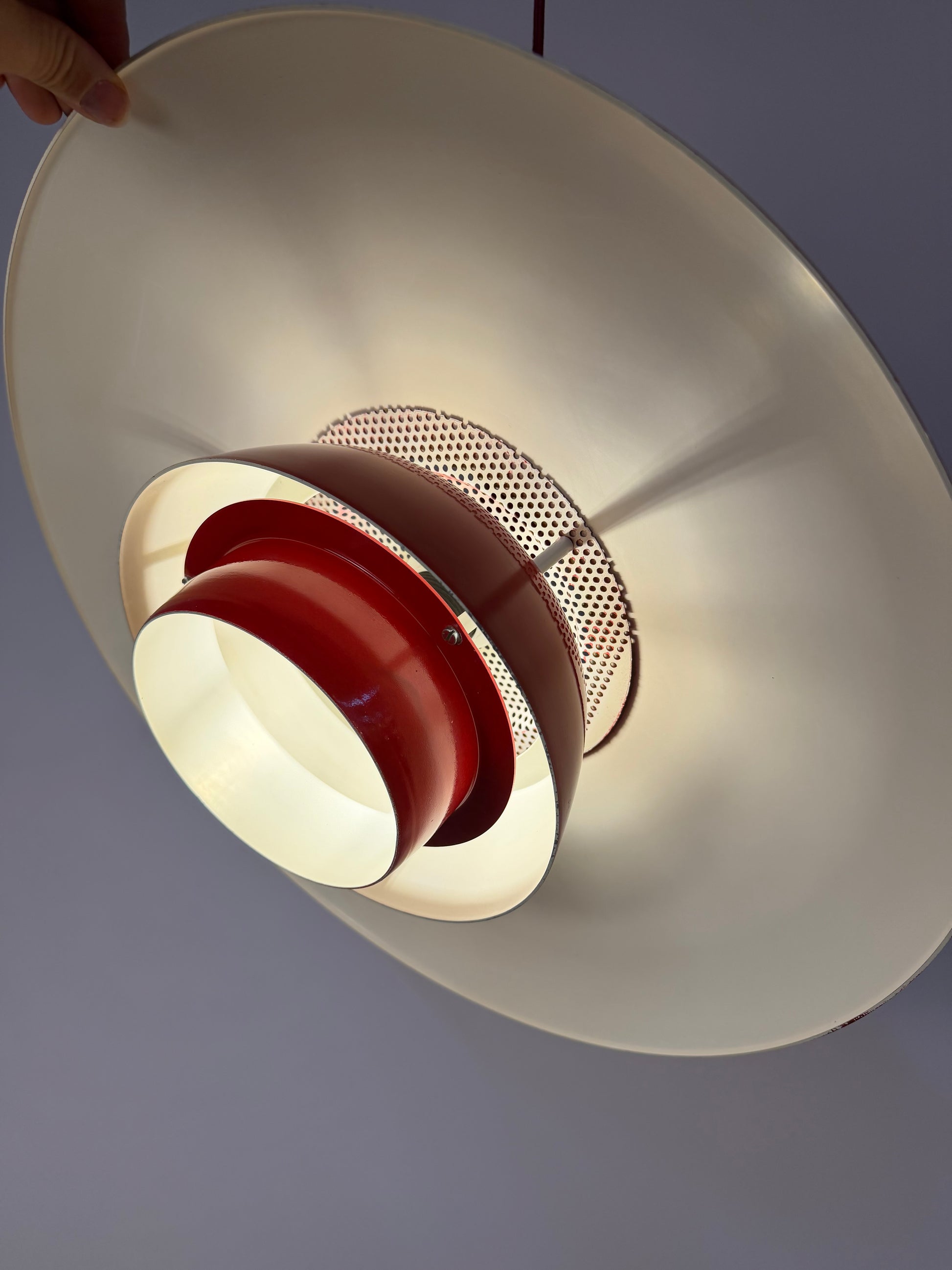 Lamellenlampe rot aus Dänemark