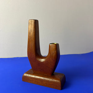 Zweiarmiger Kerzenständer Teak