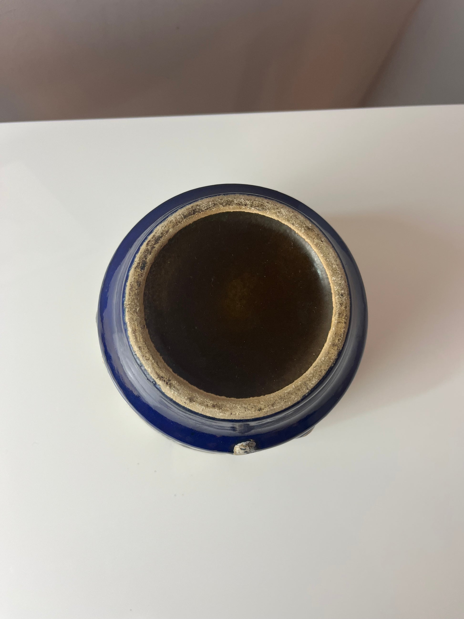 Blumentopf Fat Lava blau