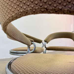 Freischwinger beige Chrom von Giotto Stoppino - Sehr guter Zustand