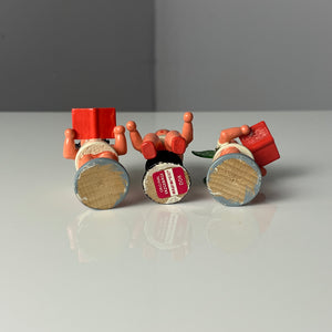 Set: 3x Engelmusikanten mit Krönchen von der Kunstgewerblichen Drechslerei Ellmann