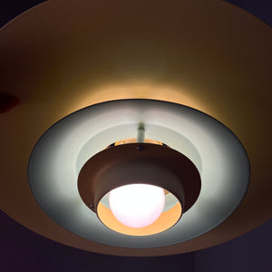 Lamellenlampe neu lackiert flieder gelb mint aus Dänemark