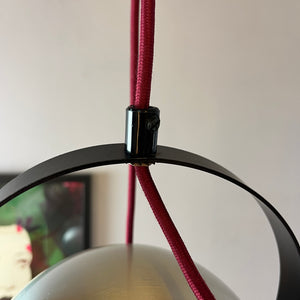 Kugellampe mit Kippmechanismus silber schwarz