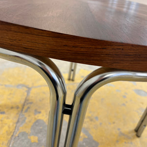 Runder Esstisch Palisander & Chrom