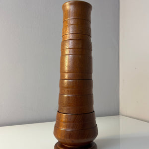 Stapelbare Vase Teak aus Dänemark