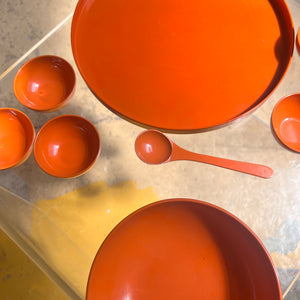 Schalenset orange 70er