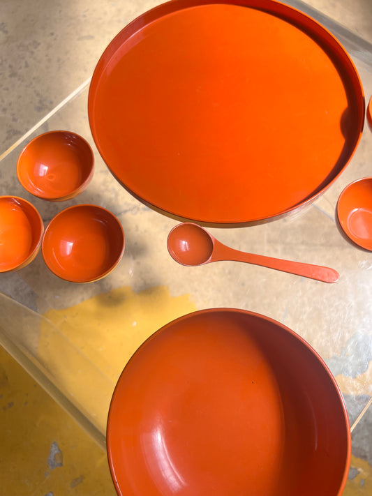 Schalenset orange 70er